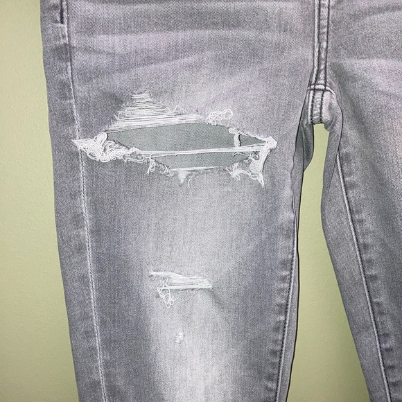 American Eagle Outfitters Gray Skinny Distressed Jeans - Picture 3 of 15